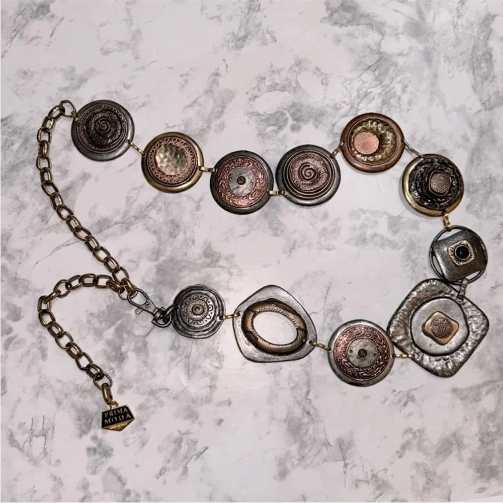 Mixed Metal Belt made in Italy! - Picture 1 of 8